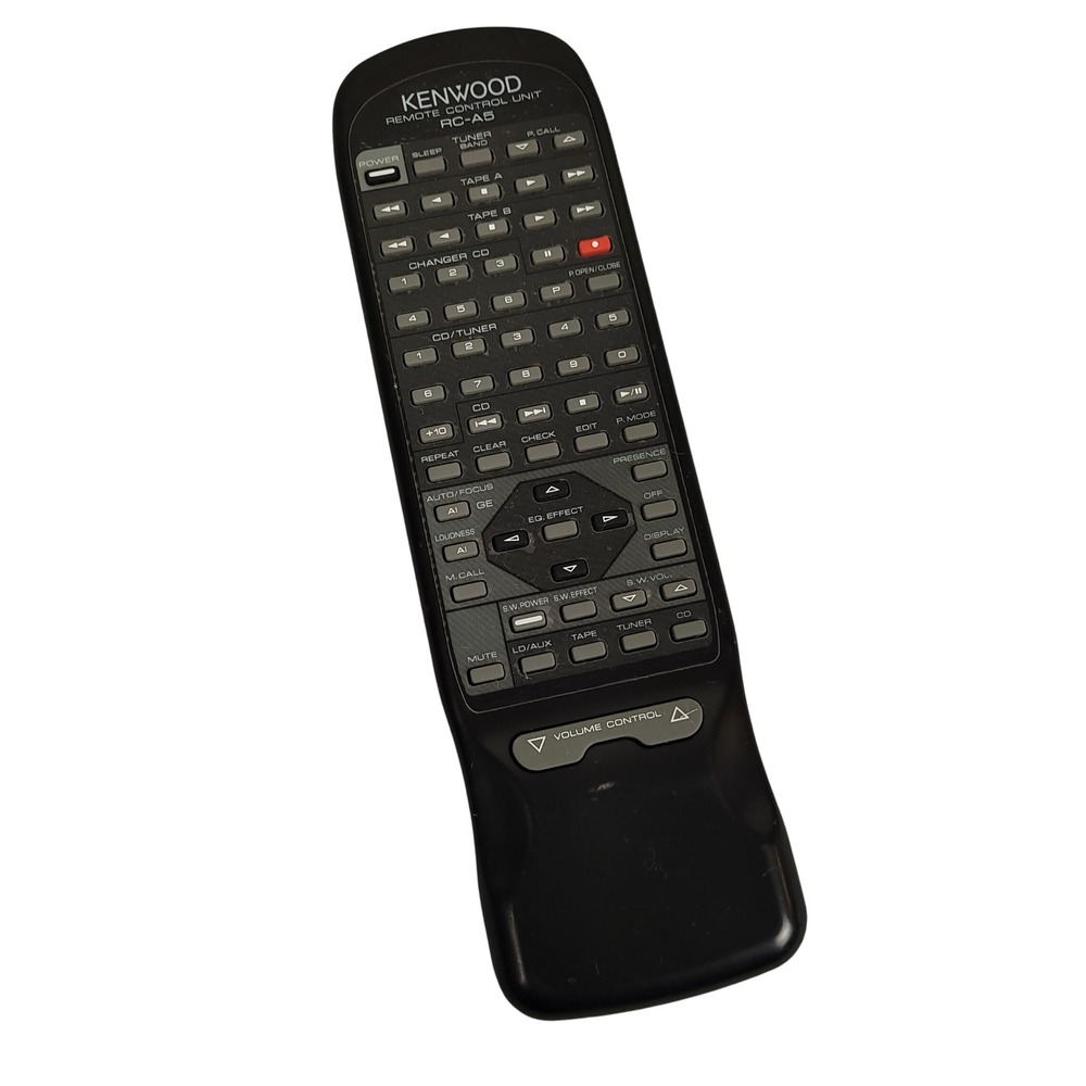 Kenwood RC-A5 Remote Control Unit OEM Audio Stereo Replacement Tested Black EUC